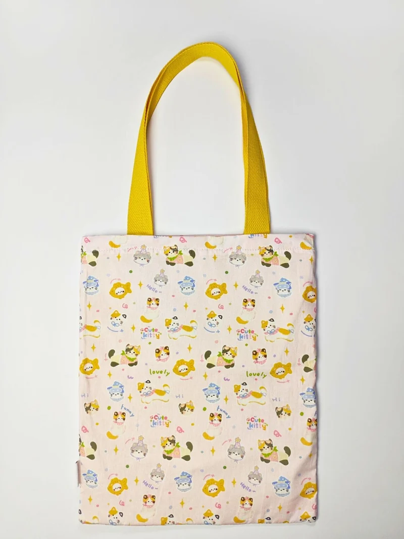 Coffret Kawaï Cute Kitty Chat Tote Bag & Trousse Idée Cadeau