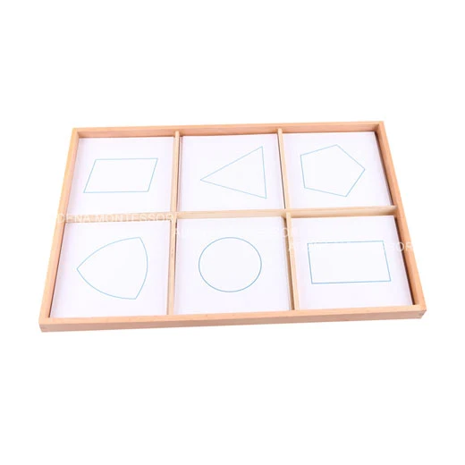 Adena Montessori Materials Cards For Geometric Cabinet with tray