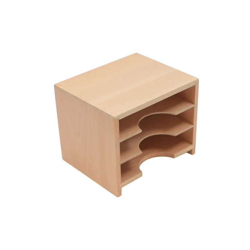 Adena Montessori Cards Cabinet-3 Layers Montessori Primary Sensorial Material