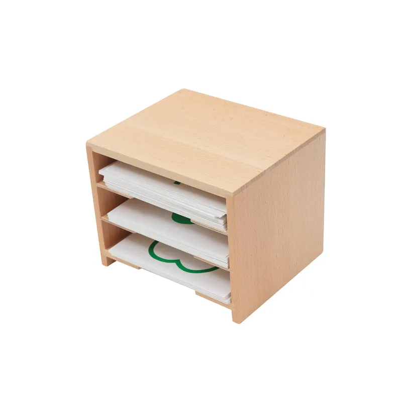 Adena Montessori Cards Cabinet-3 Layers Montessori Primary Sensorial Material