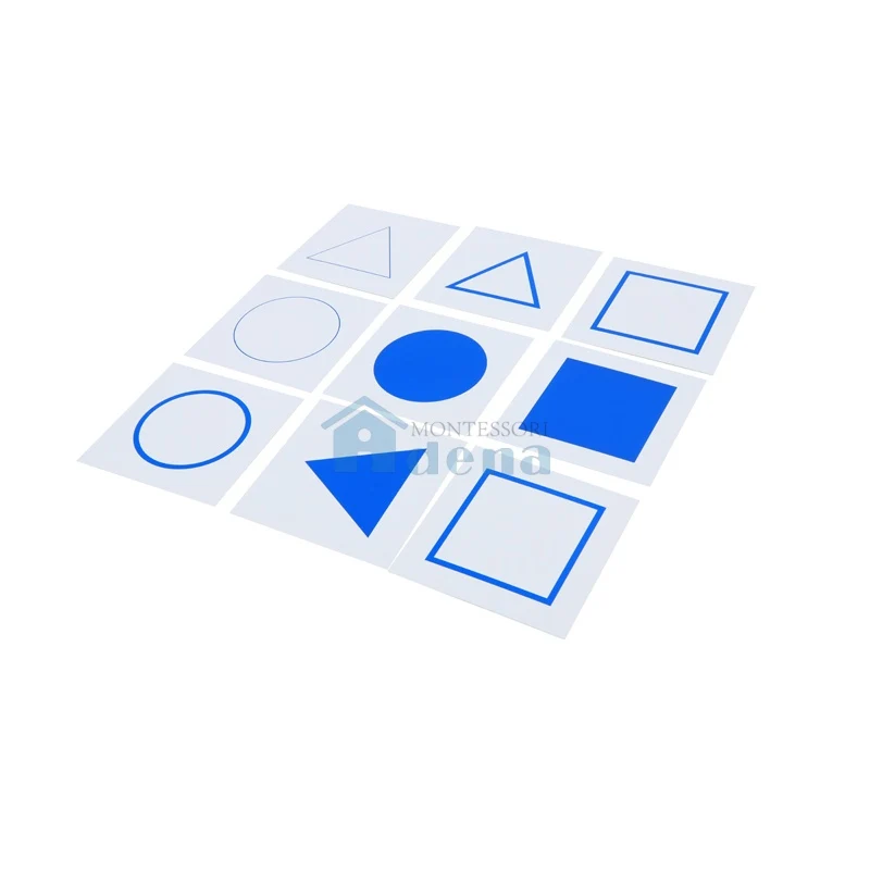 Adena Montessori Materials Cards For Geometric Demonstration Tray-in card