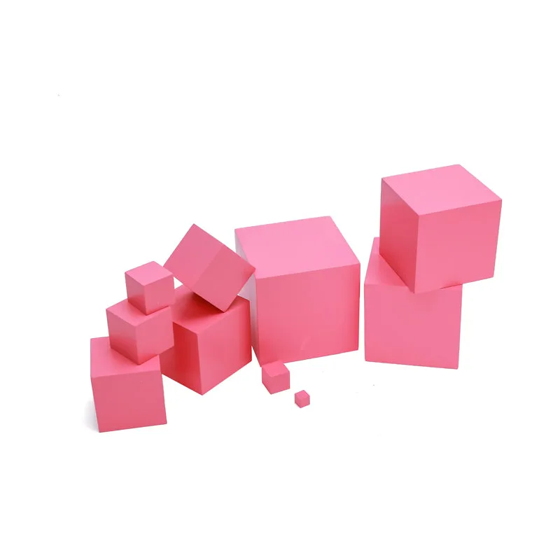 Adena Montessori Primary Sensorial Material Pink Tower-Beech Wood Glossy