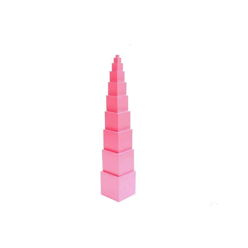 Adena Montessori Pink Tower -Beech Wood Sensorial Materials