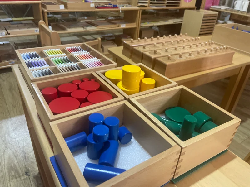 Adena Montessori Charts for Knobless Cylinders Educational Wooden Materials