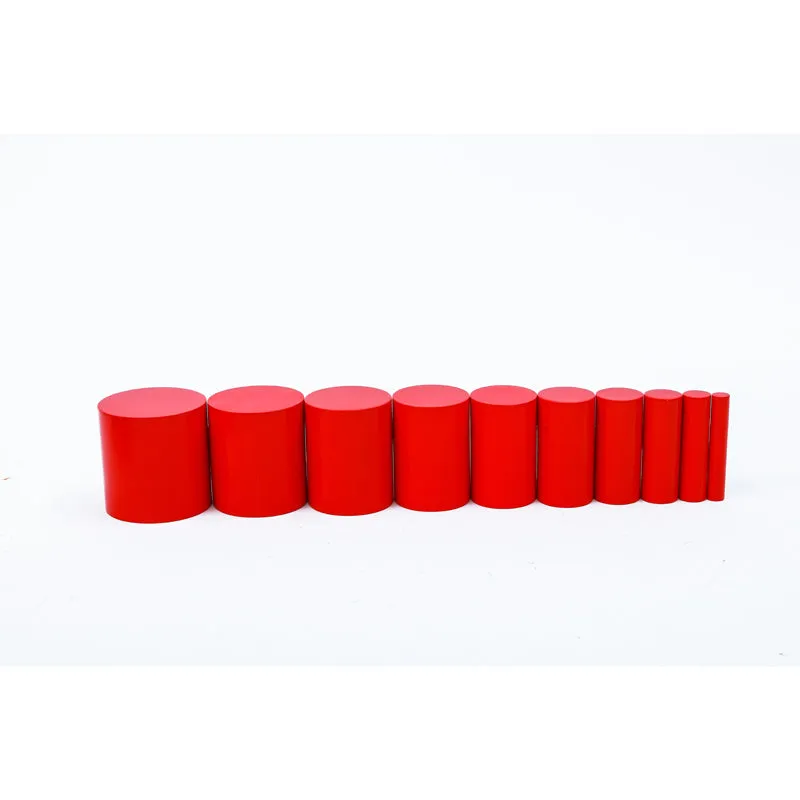 Adena Montessori Educational Wooden Materials Knobless Cylinders- Glossy