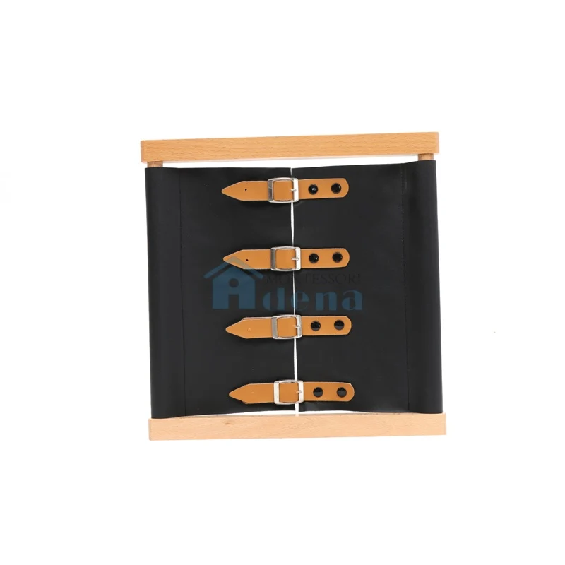 Adena Montessori Practical Life Activity Buckles Dressing Frame Made of leather