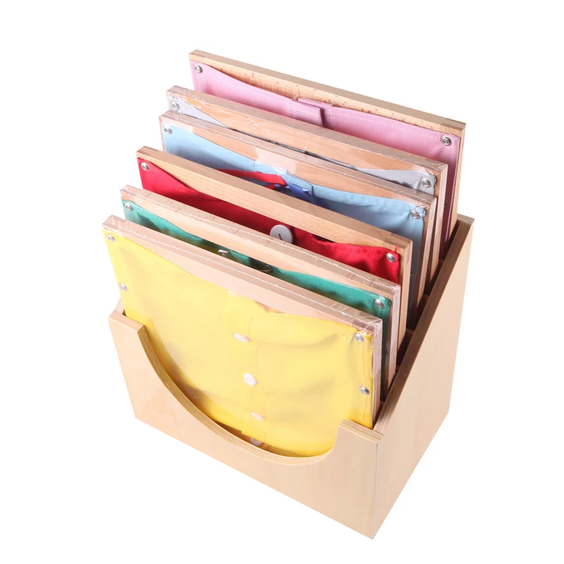 Adena Montessori Practical Life Materials 6 Dressing Frames & Stand