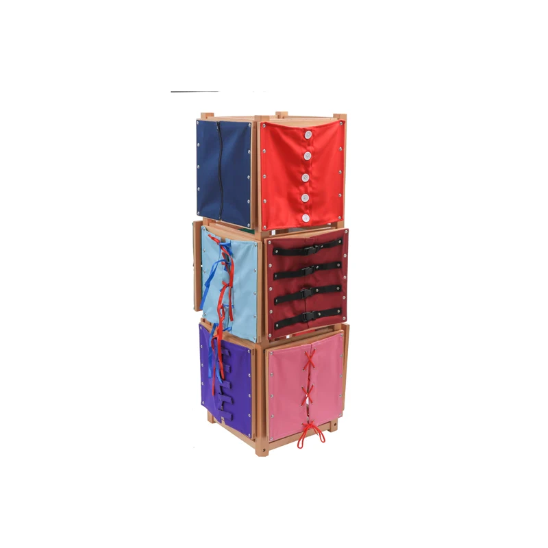 Adena Montessori Practical Life Materials 12 Dressing Frames with Stand