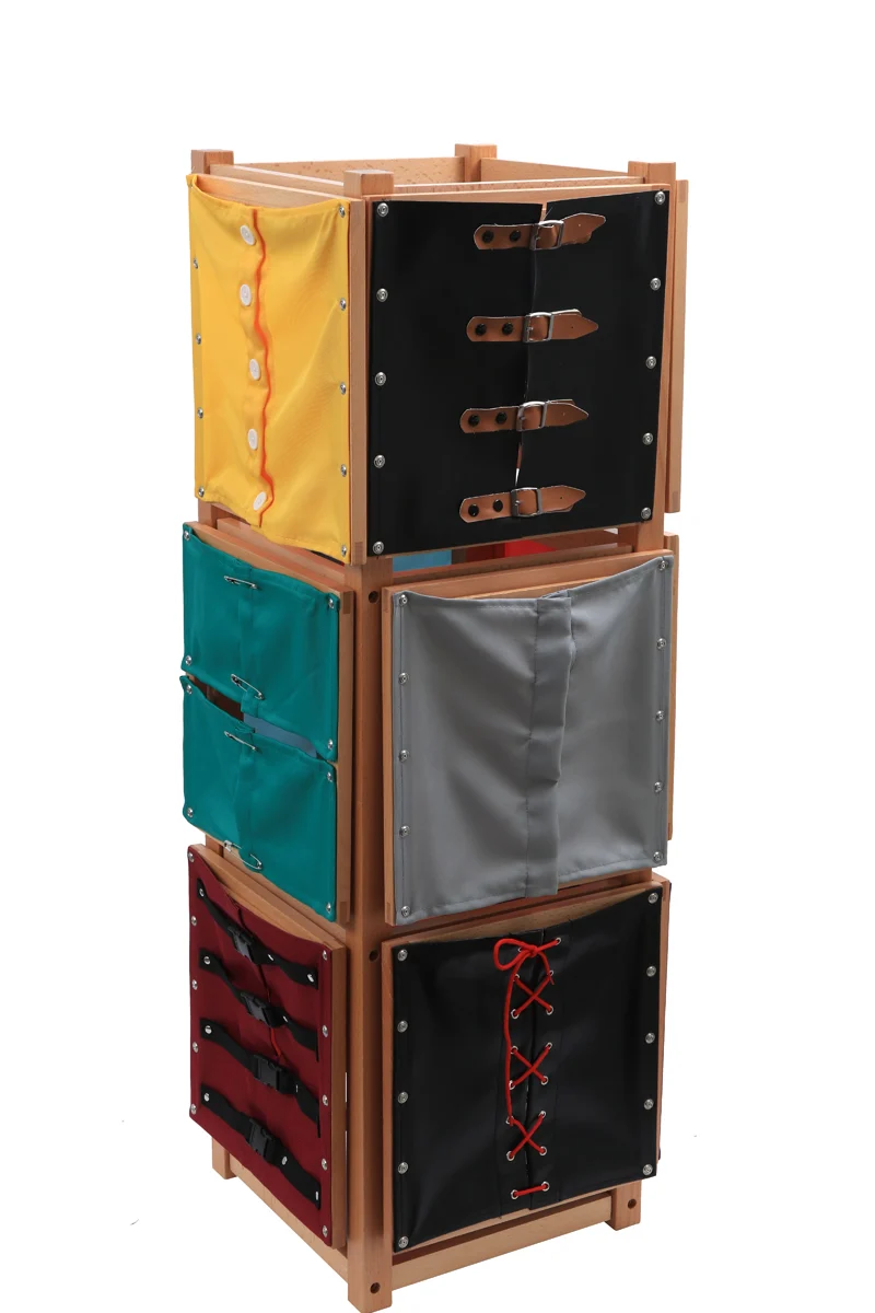 Adena Montessori Practical Life Materials 12 Dressing Frames with Stand