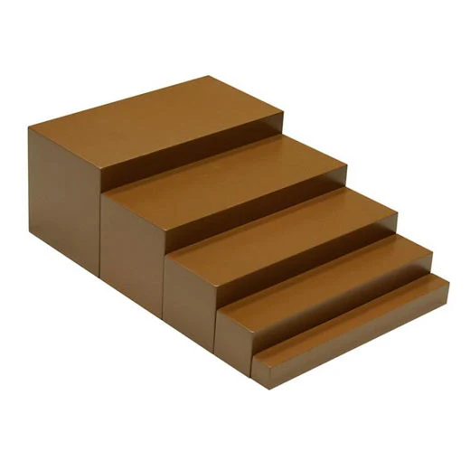 Adena Montessori Brown Stairs 5 steps Educational Wooden Toys