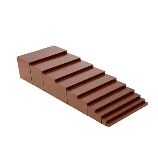 Adena Montessri Mini Brown Stair Educational Wooden Toys