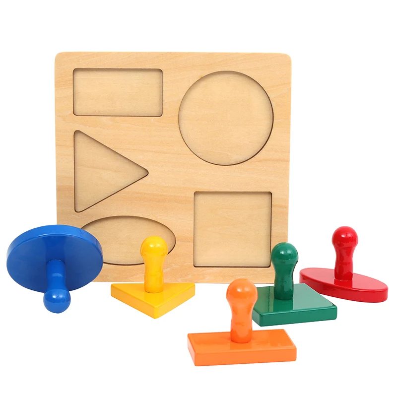 Adena Montessori Materials 5-shape Puzzle grossy
