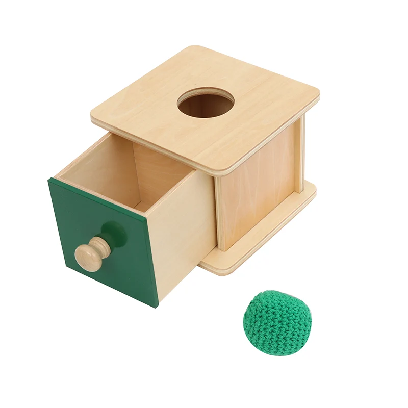 Adena Montessori Materials Imbucare Box w/ Knit Ball