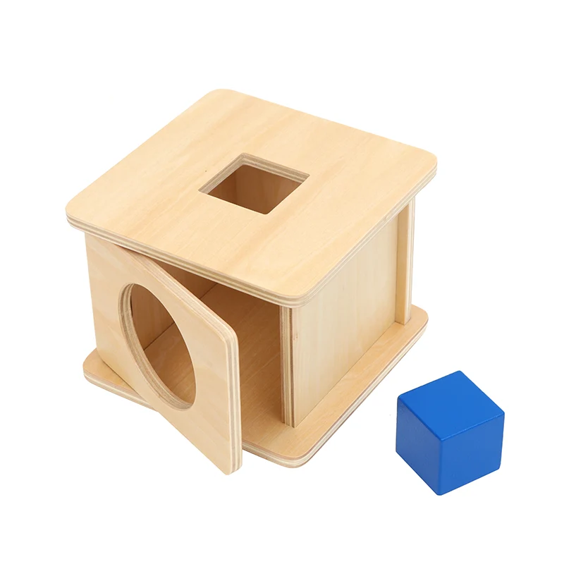 Adena Montessori Materials Imbucare Box w/ Cube Prism