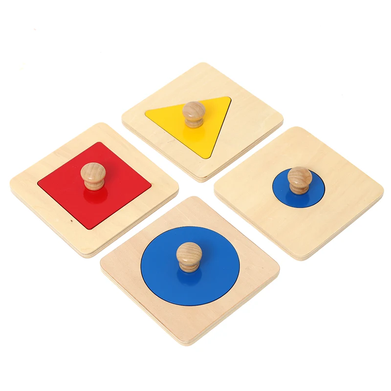 Adena Montessori Materials Single Shape Puzzles Infants and Toddlers