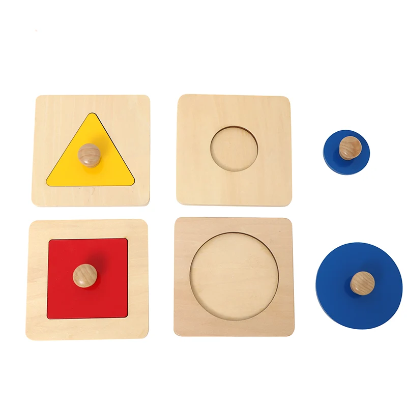 Adena Montessori Materials Single Shape Puzzles Infants and Toddlers