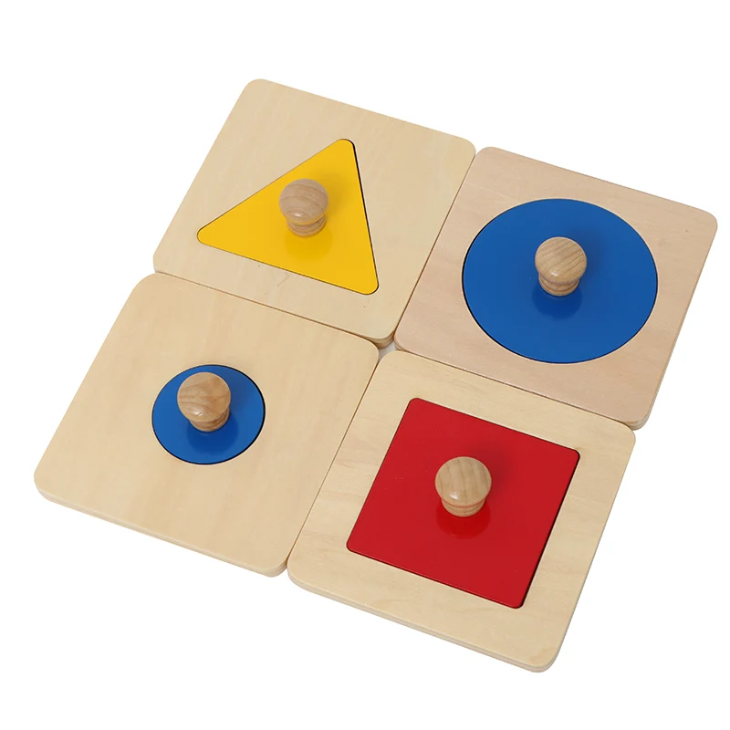 Adena Montessori Materials Single Shape Puzzles Infants and Toddlers