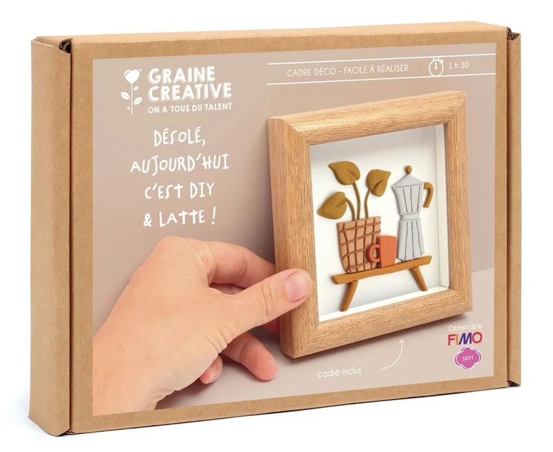 Kit Cadre Miniature Fimo Cafetière – Décoration DIY Miniature