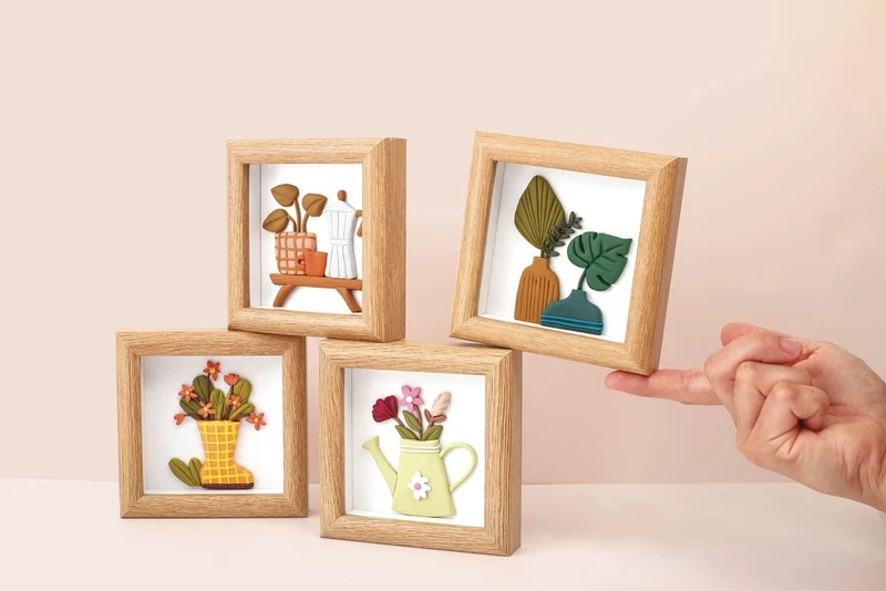 Kit Cadre Miniature Fimo Cafetière – Décoration DIY Miniature