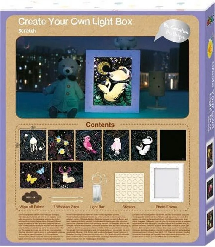 Boîte Lumineuse à Gratter Voyage Magique – Activité Créative Enfant