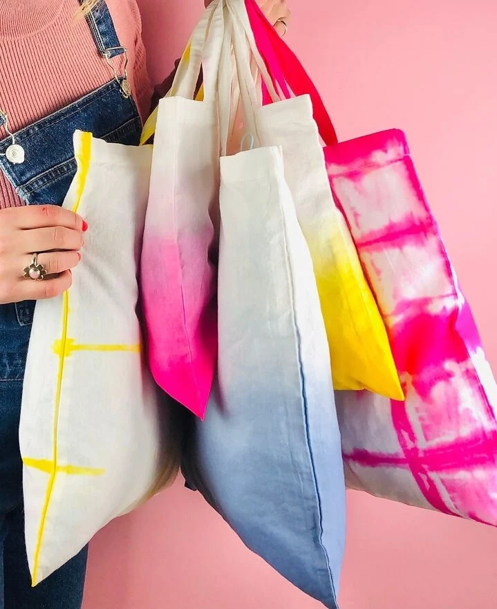 Kit DIY Teinture Sac Fourre-Tout – Batik & Dip Dye Bleu Indi