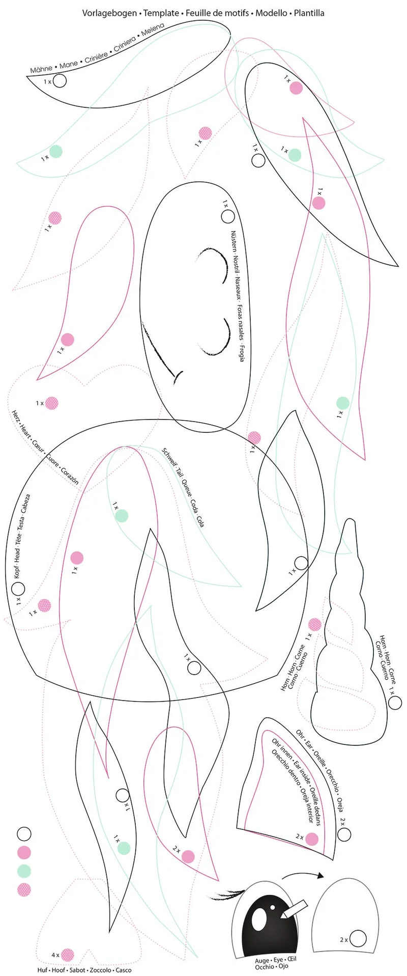 Kit de fabrication de lanternes « Mia » (licorne)