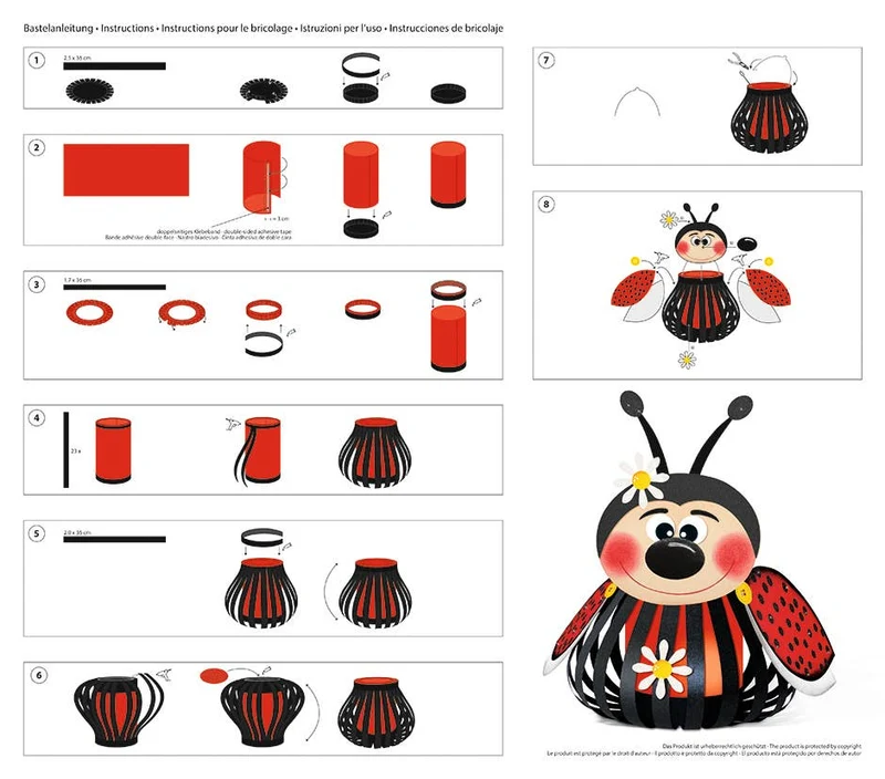 Kit de fabrication de lanternes « coccinelle »