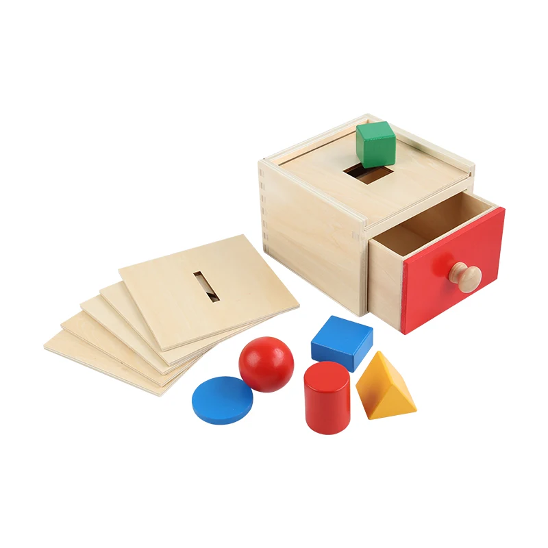 Adena Montessori Materials Multiple Colorful Shape Block with Box