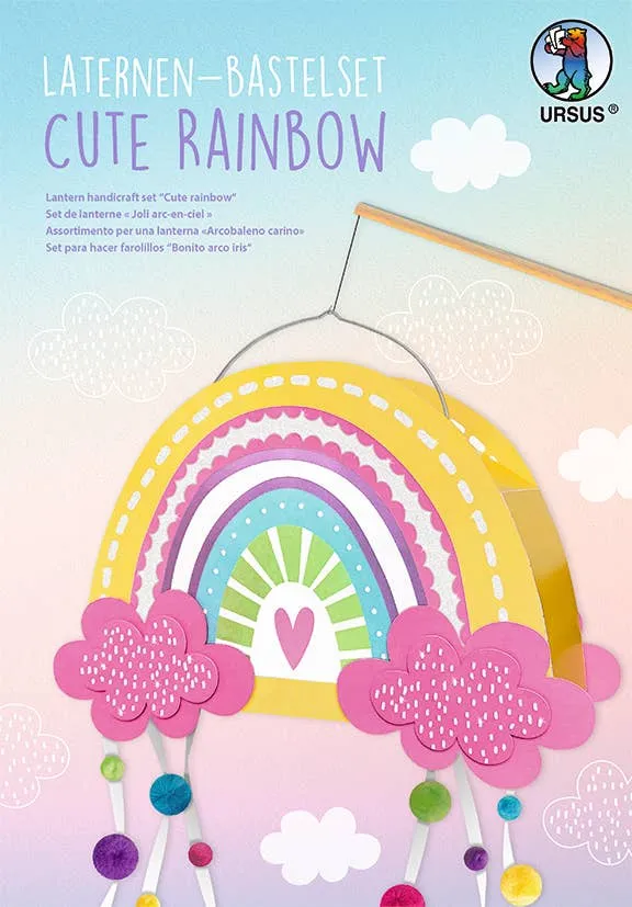 Kit de bricolage avec une jolie lanterne arc-en-ciel