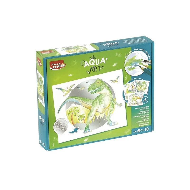 Aqua’Art – Kit aquarelle Dinosaures pour enfants dès 7 ans
