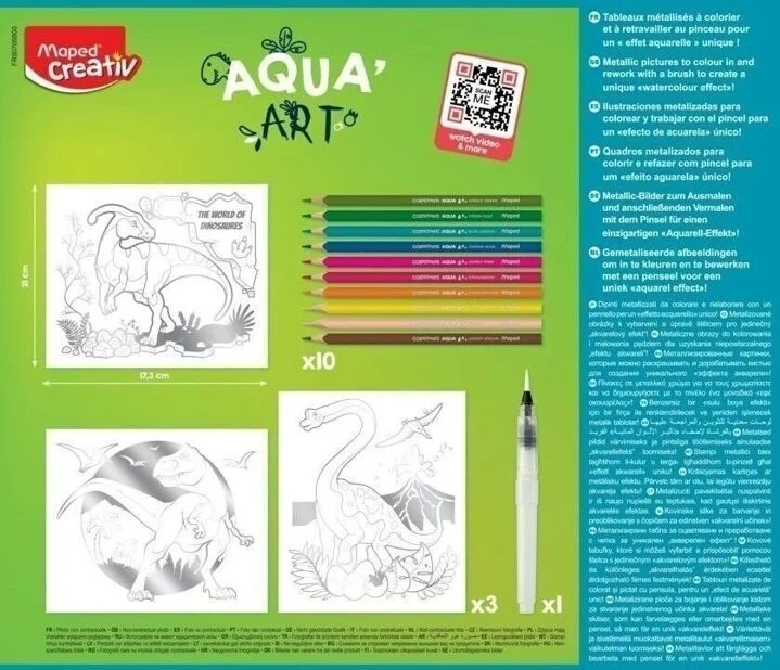Aqua’Art – Kit aquarelle Dinosaures pour enfants dès 7 ans