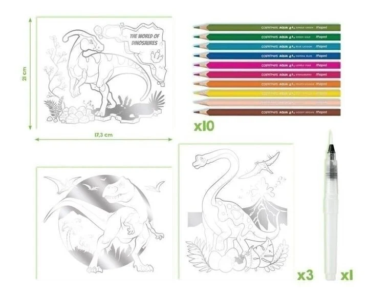 Aqua’Art – Kit aquarelle Dinosaures pour enfants dès 7 ans