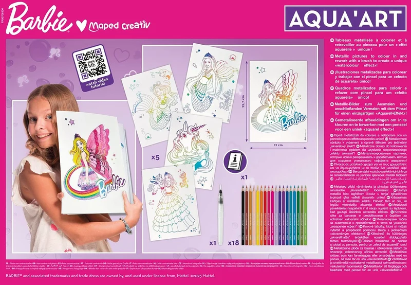 Aqua’Art Barbie Sirène – Maxi kit aquarelle Dreamtopia dès 7 ans