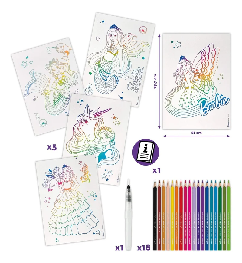 Aqua’Art Barbie Sirène – Maxi kit aquarelle Dreamtopia dès 7 ans