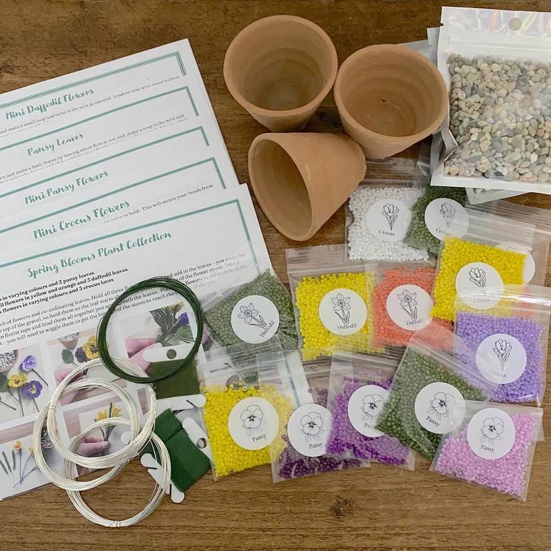 Kit de bricolage floraisons printanières pour adultes. Cadeau créatif.