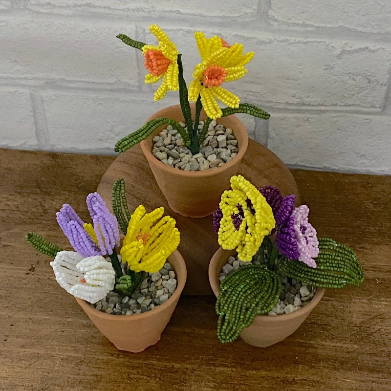 Kit de bricolage floraisons printanières pour adultes. Cadeau créatif.