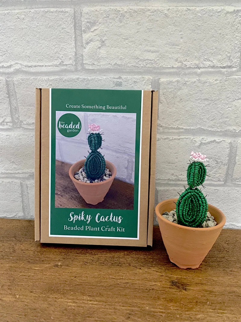 Kit de bricolage perlé - Plante cactus épineuse. Une idée cadeau créative.