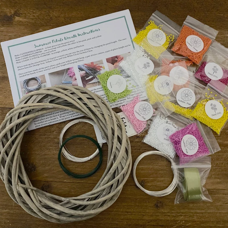 Kit de bricolage couronne de pétales d'été pour adultes. Cadeau créatif.