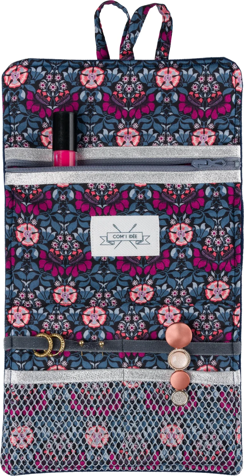 Kit Couture Pochette Beauté “Margot” – Liberty & Velours DIY pour Bijoux et Voyage