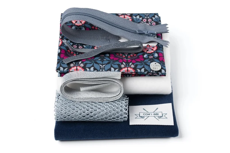 Kit Couture Pochette Beauté “Margot” – Liberty & Velours DIY pour Bijoux et Voyage