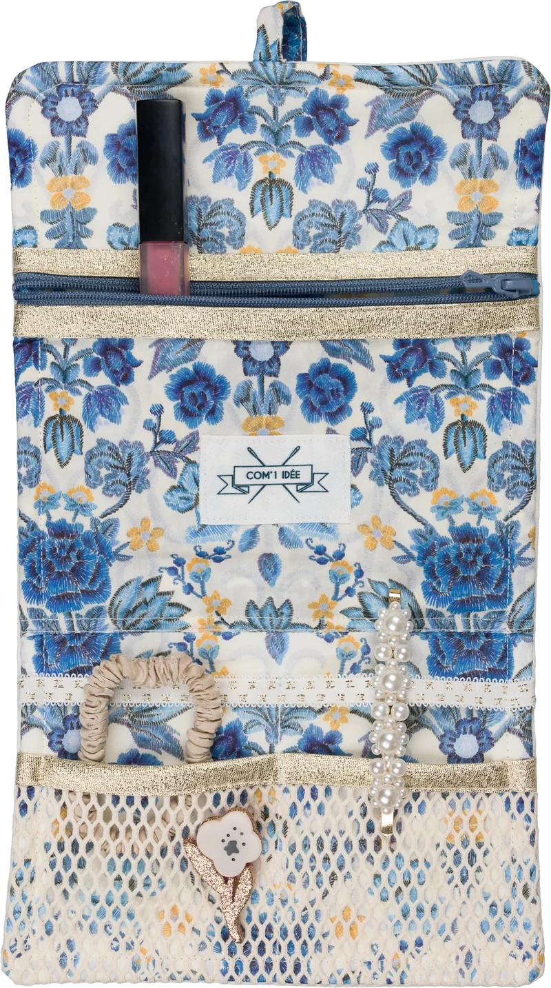 Kit Couture Pochette Beauté “Paulette” – Liberty & Matelassé Coton DIY