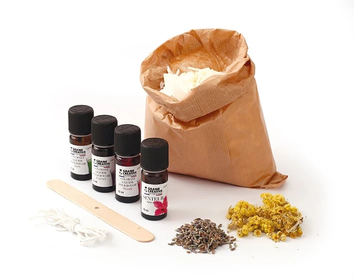 Kit Bougies Fleuries et Colorées – Création Bougies DIY