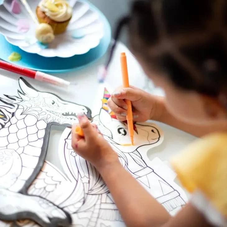 Pack Anniversaire Coloriages Gonflables- Licorne Géante (x6 Créarts gonflables)