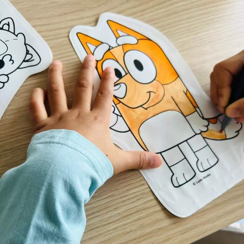 Bluey & Bingo - Coloriages Gonflables à colorier