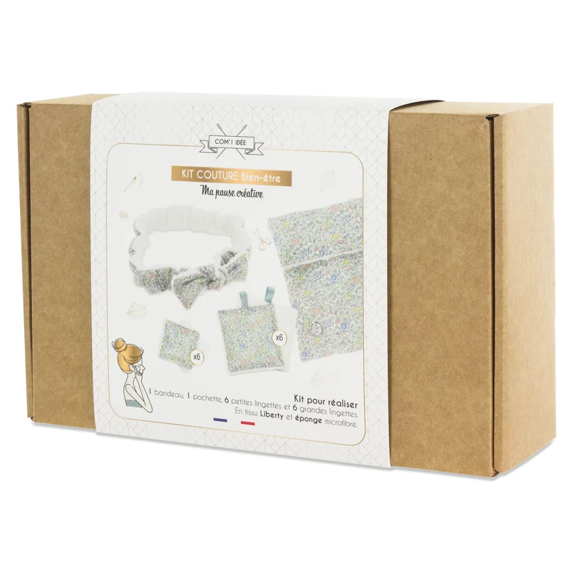 Kit Couture Bien-Être “Liberty Katie & Millie” – Bandeau & Lingettes Lavables DIY