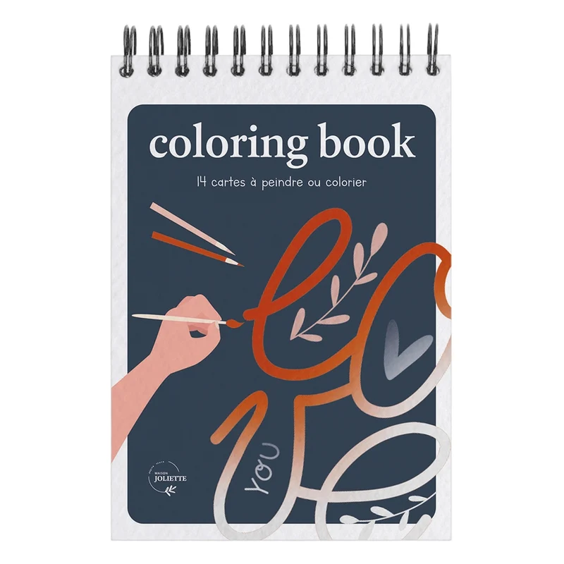 Carnet de Coloriage A6 – Love | Maison Joliette | Fabriqué en France