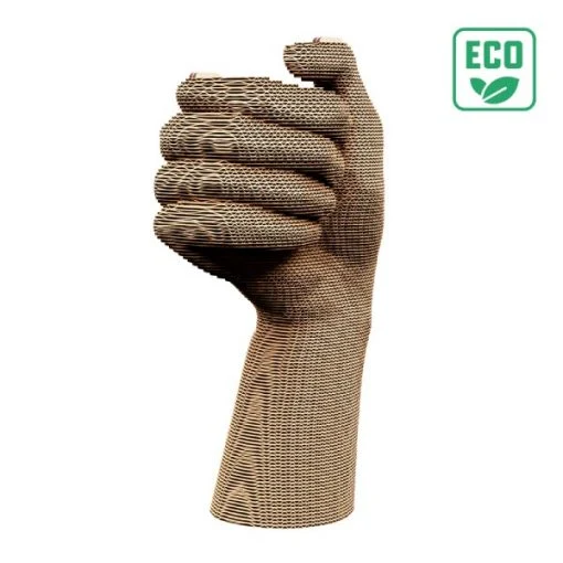 Puzzle 3D Vase Main – Sculpture en Carton Recyclé CARTONIC