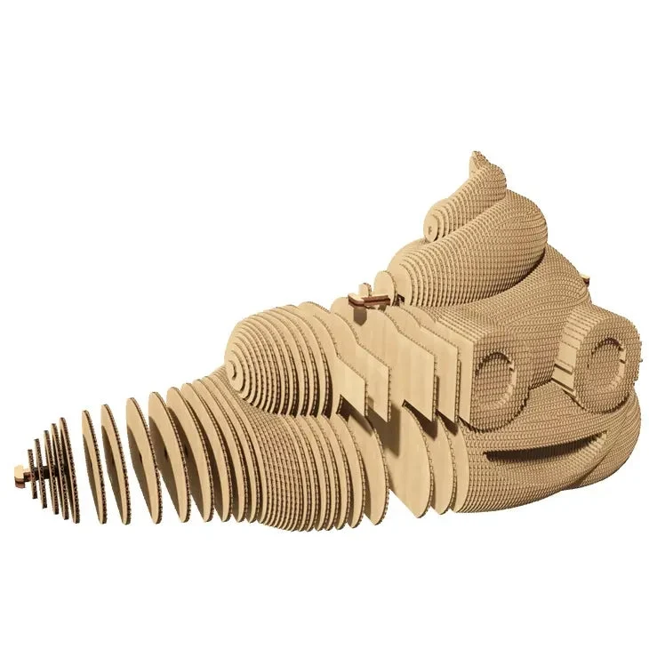 Puzzle 3D Poop Emoji – Sculpture en Carton Recyclé CARTONIC®
