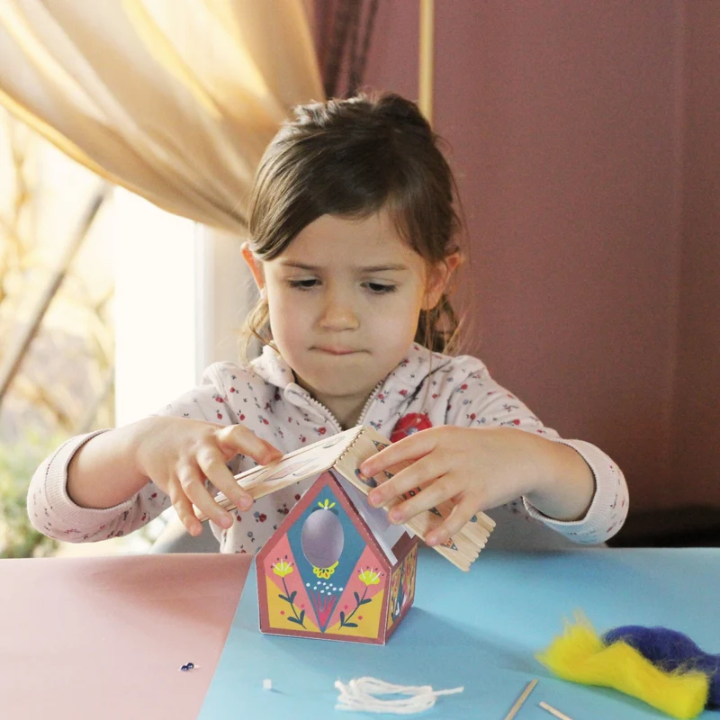 Kit Maison à oiseaux à fabriquer - Kit bricolage/activité enfant en français/anglais