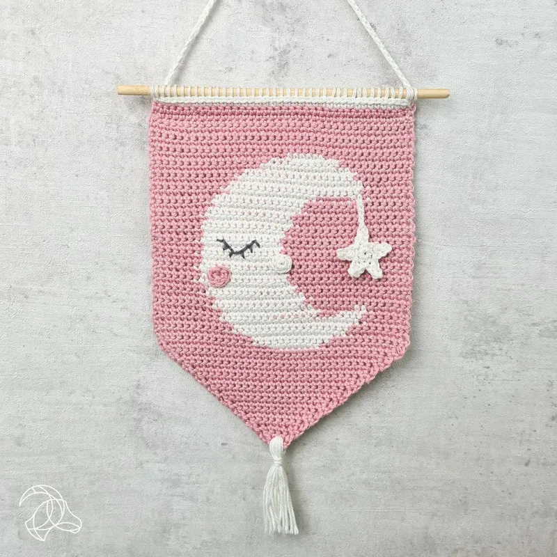 Kit de crochet Amigurumi DIY - Support mural Lune